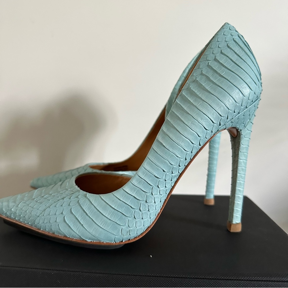 L.A.M.B. Python Leather Heels